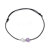 6Pcs Natural Gemstone Round Beads Bracelets for Men Women BJEW-JB11750-3