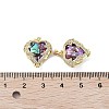 Rack Plating Real 18K Gold Plated Brass Micro Pave Cubic Zirconia Pendants KK-G482-01G-01-3