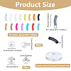 DIY Acrylic Curved Tube & CCB Plastic Beads Bracelet Making Kits DIY-DC0003-31B-2