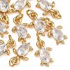 SHEGRACE Brass Clear Cubic Zirconia Charms XGRQ2O935-417G-1