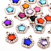 UV Plating Acrylic Pendant Rhinestone Settings OACR-R253-02LG-1