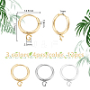 12Pcs 3 Colors 201 Stainless Steel Huggie Hoop Earring Findings STAS-UN0057-49-3