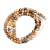 Natural Crazy Lace Agate Round Bead Strands G-P075-16-4mm-5