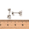 304 Stainless Steel Stud Earring Findings STAS-F311-18P-01A-3