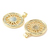 Brass Micro Pave Sky Blue Cubic Zirconia Pendants CU-CBA6938-04G-03-2