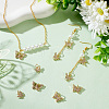   10Pcs 5 Style Brass Micro Pave Clear Cubic Zirconia Charms KK-PH0006-04-5