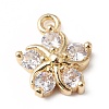Eco-Friendly Rack Plating Brass Micro Pave Cubic Zirconia Charms KK-F835-14G-1