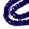 Transparent Glass Beads Strands GLAA-R041-8x8mm-A13-3