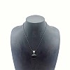 Natural Obsidian Apple Pendant Necklaces CC1324-2-1