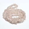 Chip Natural Rose Quartz Beads Strands X-G-N0134-12-2