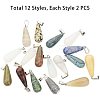 Natural/Synthetic Gemstone Pendants G-PH0019-08-4