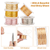   5 Rolls 5 Colors Round Copper Craft Wire CWIR-PH0002-03-4