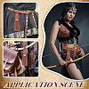 Medieval PU Leather Waist Belt Pouches with Alloy Rivets AJEW-WH0678-30A-5