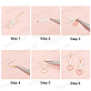 SUNNYCLUE Pink Heart Charm Earrings DIY Making Kits DIY-SC0017-86-4