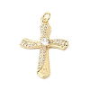 Easter Brass Micro Pave Clear Cubic Zirconia Pendants KK-E799-05B-G-1
