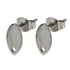 Non-Tarnish 304 Stainless Steel Stud Earring Findings STAS-R063-36-1