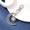 Moon & Sun Alloy Pendant Decorations HJEW-JM01596-01-3