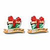 Christmas Theme Opaque Resin Cabochons CRES-N021-120-2