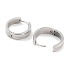 Tarnish Resistant 304 Stainless Steel Textured Huggie Hoop Earrings for Women EJEW-C096-34P-2