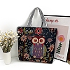 Cartoon Owl Pattern Canvas Women's Tote Bags PW-WG2D758-03-1