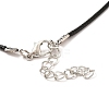 Magnetic Moon & Star with Rhinestone Pendant Necklaces for Girl Women NJEW-B081-01A-9