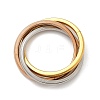 201 Stainless Steel Trinity Interlocking Ring Finger Rings FS-WG6776A-01-1