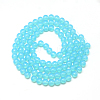 Baking Painted Glass Beads Strands X-DGLA-Q023-6mm-DB19-2