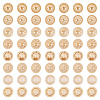 200Pcs 8 Styles Wood Buttons BUTT-TA0001-34-1