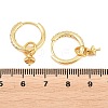 Brass Micro Pave Clear Cubic Zirconia Huggie Hoop Earring Findings KK-Z158-03G-3