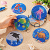 5D DIY Diamond Painting Cup Mat Kits DIY-TAC0021-09C-18