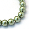 Baking Painted Pearlized Glass Pearl Round Bead Strands X-HY-Q330-8mm-49-2