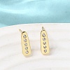 Teardrop Brass Micro Pave Clear Cubic Zirconia Stud Earrings LS-EJEW-H180-26G-3