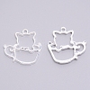 Alloy Open Back Bezel Pendants PALLOY-WH0072-91S-RS-1