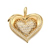 Brass Micro Pave Cubic Zirconia Pendants KK-K401-03G-02-1