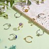 30Pcs 6 Style 201 Stainless Steel Cuff Pad Ring Settings FIND-SZ0002-73-3