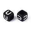 Initial Acrylic Horizontal Hole Beads OACR-ZX006-35U-2