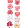 500 Paste  Paper Self-Adhesive Heart Stickers AJEW-S085-02C-2