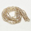 Electroplate Glass Beads Strands X-EGLA-D018-8x8mm-75-2