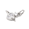 Brass Pave Cubic Zirconia Pendants KK-P343-05P-2