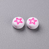 White Opaque Acrylic Beads MACR-N008-41E-3