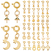   2 Sets Brass Spring Ring Clasps Charm Set FIND-PH0010-75-1