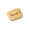 304 Stainless Steel Charms LS-STAS-R001-01G-J-2