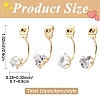 16Pcs 4 Styles Alloy Clear Cubic Zirconia Earring Nuts FIND-YW0012-06A-3