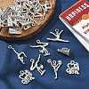 30Pcs 6 Styles Cheerleading Theme Alloy Pendants FIND-FP0001-34-1