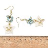 Natural Larimar & Natural Freshwater Shell & Alloy Dangle Earring for Women EJEW-JE07403-5