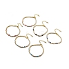 Enamel Horse Eye Link Bracelet with Clear Cubic Zirconia Tennis Chains BJEW-G650-02G-1