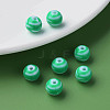 Opaque Striped Acrylic Beads MACR-S373-27D-07-6