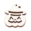 Pumpkin Jack-O'-Lantern Shape Halloween Blank Wooden Cutouts Ornaments WOOD-L010-08-3