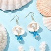 Shell Glass Dangle Earrings EJEW-MZ00424-03-1