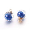 Transparent Glass Bottle Pendants GLAA-L018-06-2
